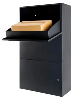 Produktbild von Paketbriefkasten, groß, 90 Liter Volumen, für sehr große Pakete, Maße 117 cm x 63 cm x 32 cm (H x B x T) - kontaktlose Zustellung, montiert, robuste Qualität
