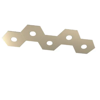 Immagine prodotto di Plafoniera Moderna Hexagon Metallo Sabbia 5 Luci Led 12X5W
