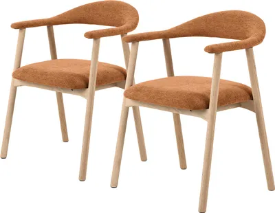 Produktbild von home24 Armlehnenstuhl 2er-Set - Massivholz Gestell - skandinavisch-minimalistisches Design