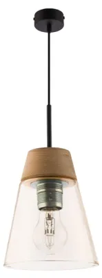 Immagine prodotto di Lampada a sospensione DOMINO nero-marrone 1xE27x40W vetro, dimensioni: 80x23x23 cm, IP20 Jupiter