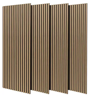 Immagine prodotto di Beethoven - Set di 4 pannelli fonoassorbenti decorativi in legno 150x60 cm, beige