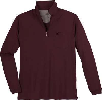 Produktbild von Hajo Zipper Langarm-Poloshirt XXL weinrot melange