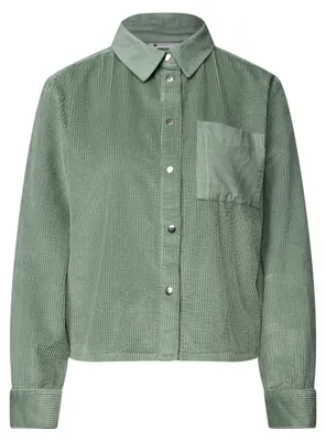 Produktbild von Street One LTD QR Courduroy mix shirtcoll eucalyptus gre 46