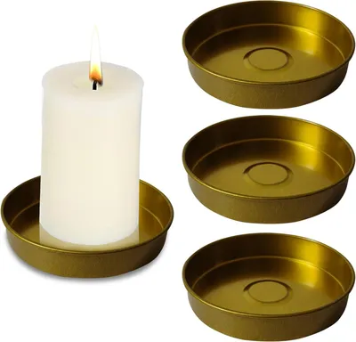 Produktbild von 4 Kerzenständer, runde Kerzenhalter, elegante Kerzenhalter, Kerzenhalter für Hochzeit, Weihnachten, Feiern, Bankettdekoration, 9 cm