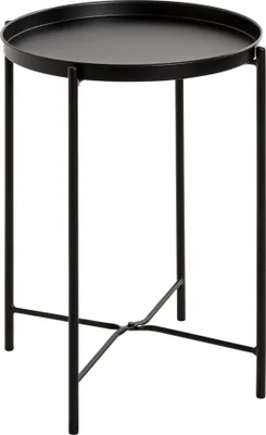 Produktbild von HAKU Beistelltisch schwarz - Metall, B/H/T: 39x50x39 cm