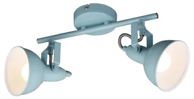 Image de Plafonnier spot BRILONER LEUCHTEN SOFT, 40 W, IP20, blanc-menthe, métal, excl. 2x E14, 30,4 x 18,1 x 10 cm