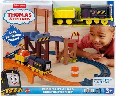 Produktbild von Fisher-Price Thomas & seine Freunde Diesels Baustellen-Set, motorisierte Spielzeugeisenbahn mit Schienen und Fracht, Zug- & Schienen-Set, 3 Jahr(e), AAA, Kunststoff, Mehrfarbig