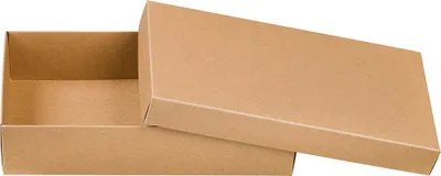 Produktbild von Faltschachtel 15,5 x 23,5 x 5,0 cm, Braun, mit Deckel, Kraftkarton - 10er Set