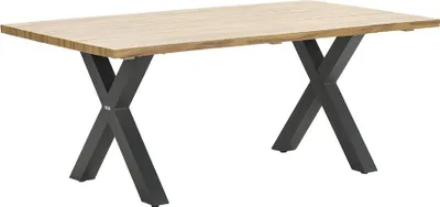 Produktbild von Garden Impressions Zeus Esstisch - 180x100 cm - carbon black / teak look