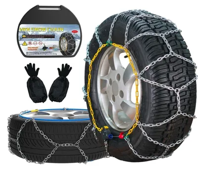 Obrázek produktu pro Automatické sněhové řetězy, 12 mm, 2 kusy, s rychlou montáží a automatickým napínáním, vhodné pro osobní automobily a SUV