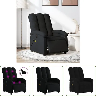 Produktbild von The Living Store Massagesessel Elektrisch Schwarz Stoff