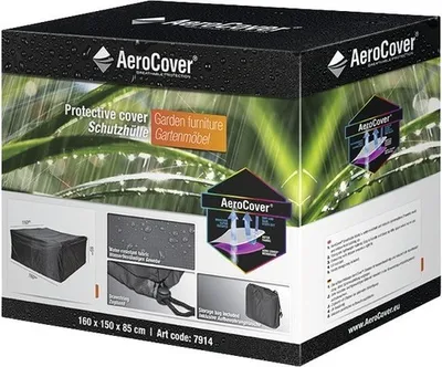 Produktbild von AeroCover Schutzhülle Gartenmöbel Sitzgruppen 160x150x85cm, Patio furniture set cover, Grau, Polyester, 1 Stück(e), 160 cm, 150 cm