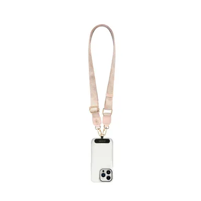 Image de Bandoulière Guess - Étui pour téléphone - Cuir synthétique, logo métallique - Rose