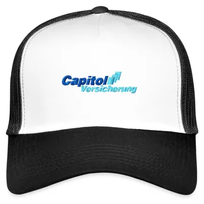 Produktbild von Spreadshirt Stromberg Gesticktes Logo Der Capitol Versicherung Trucker Cap, One size, Weiß/Schwarz