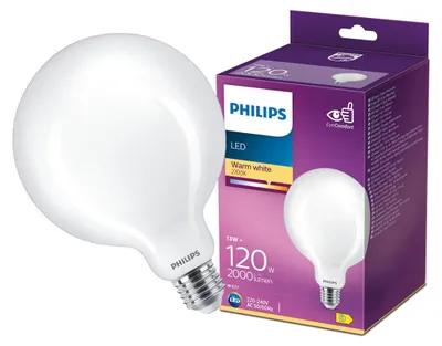 Immagine prodotto di Lampadina LED E27 G120 13W = 120W 2000lm 2700K Caldo PHILIPS