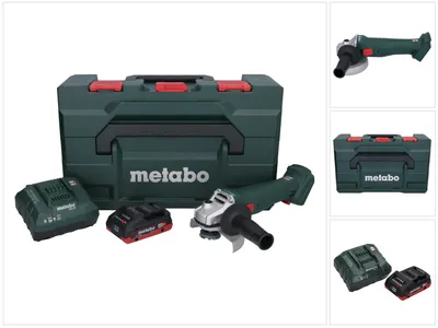 Produktbild von Metabo W 18 L 9-125 Akku Winkelschleifer 18 V 125 mm + 1x Akku 4,0 Ah + Ladegerät + metaBOX
