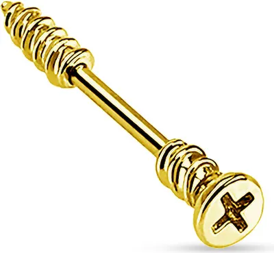 Produktbild von Brustwarzen Piercing Nippelpiercing Brustpiercing Schraube Straight Barbell
