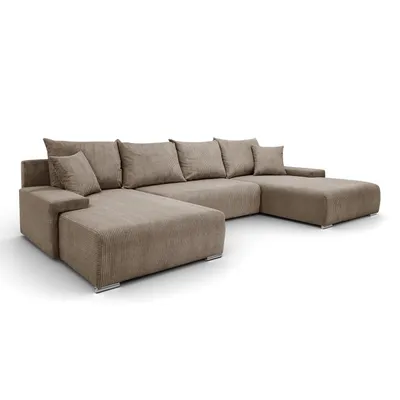 Produktbild von FurMeb24 ECKSOFA LAVANO U-form 348 x 188 cm BEIGE - mit schlaffunktion und bettkasten