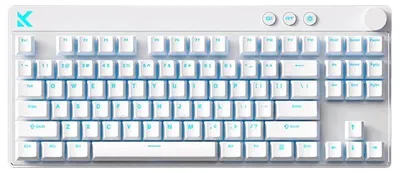 Produktbild von Mechanische Tastatur, Magnetische Tastenanschläge, RGB anpassbare Hintergrundbeleuchtung, WEISS