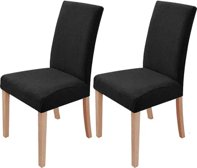 Produktbild von Stuhlhussen Stretch 2er Set Abnehmbarer waschbarer Stuhlbezug für das Esszimmer Moderne elastische Stuhlschutzdekoration für Büro Bankette Hochzeitsfest