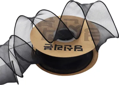 Produktbild von 1 Roll Organza Ribbon Wellen schön 2 Yard Multifunktional transparent Chiffon Mesh Ribbon Feiertagszubehör-Schwarz