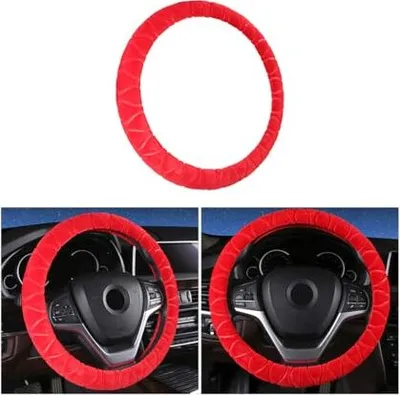 Produktbild von JNNJ Auto Lenkradhülle, Plüsch Lenkradbezug 37-38CM, Anti Rutsch Lenkradabdeckung, Atmungsaktiv Winter Lenkradschutz Warm Lenkradschoner für Damen &