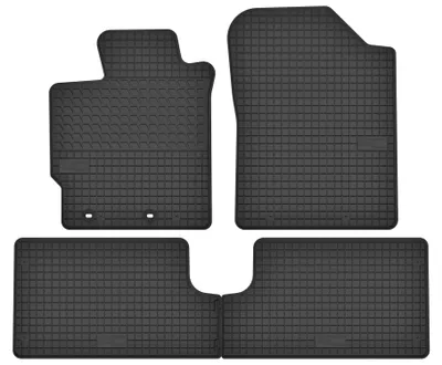 Produktbild von Gummi-Fußmatten für Toyota Yaris III 2011-2020 (Schrägheck) – 4-tlg, Schwarz, passgenau – Wielganizator SolidTread