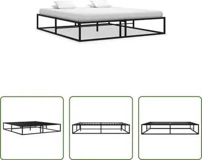 Immagine prodotto di The Living Store Struttura letto in metallo nero 180x200 cm