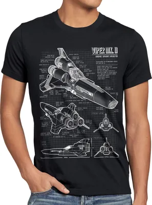 Produktbild von style3 Mark II Blaupause T-Shirt Herren galactica