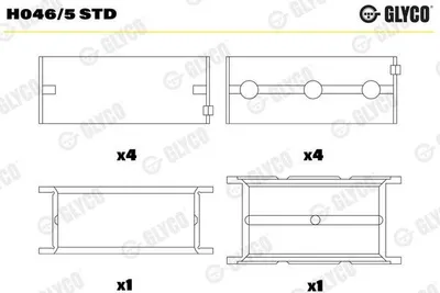 Produktbild von GLYCO Kurbelwellenlager H046/5 STD für VOLVO XC60 (156)