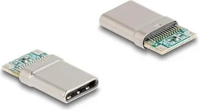 Produktbild von Delock - USB-C-Stecker - 24 pin USB-C (M) - USB 2.0 - 100 V - 5 A (Packung mit 10)