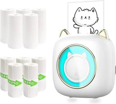 Obrázok produktu pre Malé termotlačiarne na cestovné zoznamy, kartičky na učenie, štítky, Bluetooth