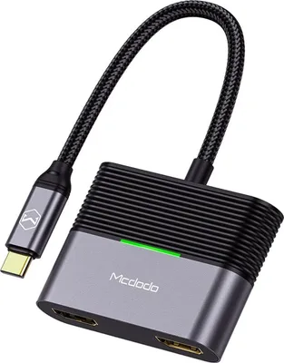 Obrázok produktu pre Mcdodo 3 v 1 rozbočovač typu C USB adaptér Splitter PD 100W HDMI konvertor Rýchla nabíjačka šedá