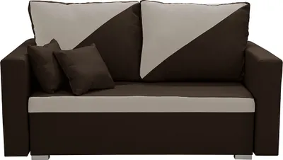 Produktbild von 2-Sitzer-Sofa mit Schlaffunktion ASTO2 - Dunkelbraun/Beige