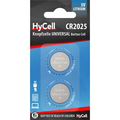 Produktbild von ANSMANN 5020192 Knopfzelle CR2025 HyCell 3V Lithium, 2er-Pack
