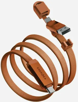 Immagine prodotto di Cavo Energea Sheath Travel 2W1 da USB-C a USB-C/USB-A 480 Mbps 60 W 1,2 m arancione