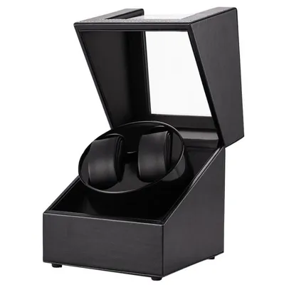 Productafbeelding van Olvy horlogewinder voor 2 horloges, met een extreem stille motor, zachte horlogekussens. Horlogewinder