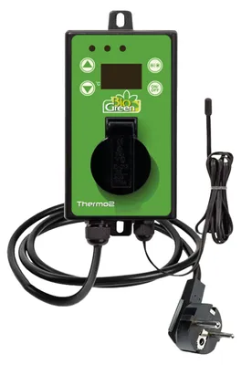 Produktbild von BioGreen Thermo2 Digital Thermostat Vorverkabelt für Heizen/Kühlen - Einstellbereich -50 bis +99°C - 2,8 m Temperaturfühler-Kabellänge