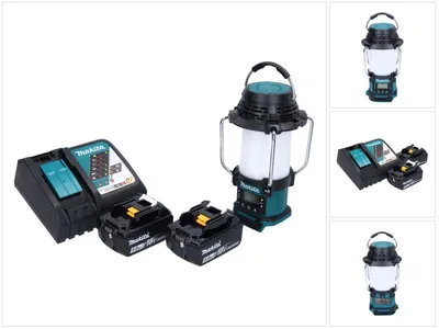 Zdjęcie produktu dla Makita DMR 055 RT radiotelefon akumulatorowy 18 V FM z latarką 360° + 2x akumulator 5,0 Ah + ładowarka