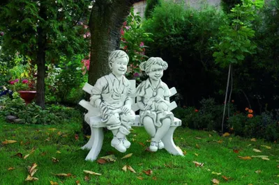 Produktbild von Mädchen Sitzende Figur Statue Figuren Skulptur Statuen Garten Dekoration  429