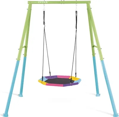 Immagine prodotto di Set di altalene da giardino per esterni Intex con altalena a nido blu/verde 44111