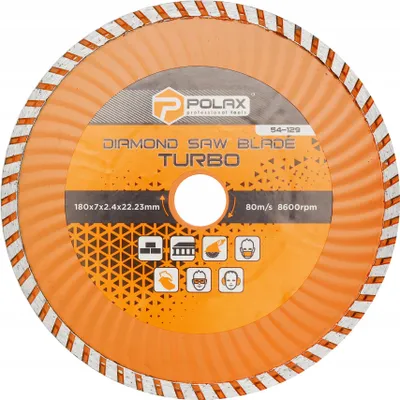 Zdjęcie produktu dla Tarcza diamentowa do betonu Turbo 180х7х2.4x22.23 Polax