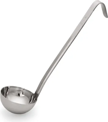 Produktbild von 12x Schöpfkelle 21 cm, 70 ml, Ø 6,5 cm, Gastro, Chromnickelstahl silber