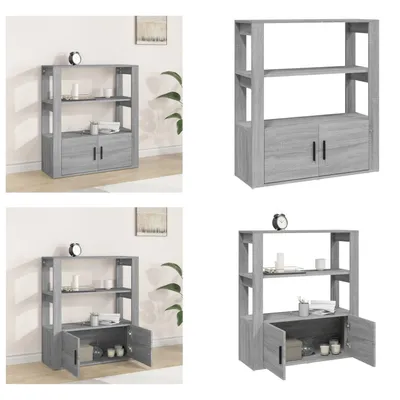 Produktbild von vidaXL Sideboard Grau Sonoma 80x30x90 cm Holzwerkstoff - Sideboard - Sideboards - Schrank - Lagerschrank