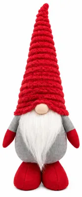 Produktbild von Dekofigur Wichtel stehend 55 cm mit roter Zipfelmütze, KI-generiertes Bild