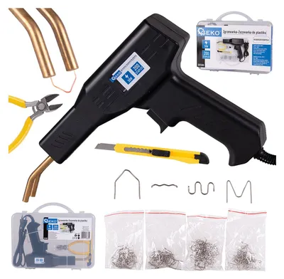 Immagine prodotto di Set pistola per saldatura e riparazione plastica 50 w, kit saldatrice con 200 graffe
