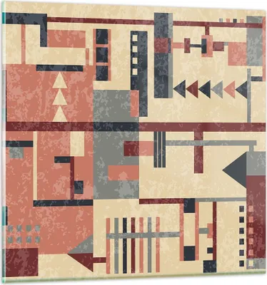 Produktbild von Bilder auf glas - Abstraktion modern - 30x30cm - Glasbilder - Wandbilder - Kunstdruck - zum Aufhängen bereit - Wanddekoration aus Glas - Glas Bilder - Wandbild auf Glas - Einteilig - GAC30x30-3863