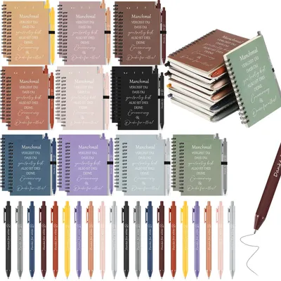 Kugelschreiber-Set 20 Stück mit Spiralnotizbüchern, bunt
