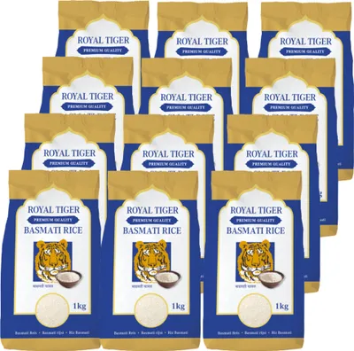 Produktbild von Royal Tiger Basmatireis, 12x 1kg, Basmati-Reis, Langkornreis aus Pakistan