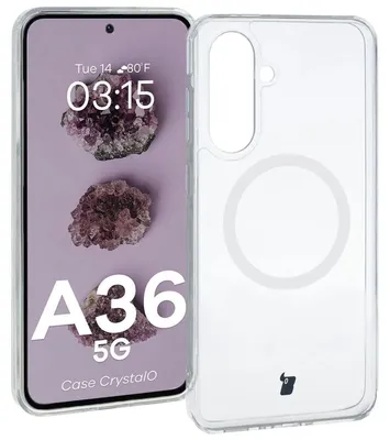 Produktbild von Bizon Case CrystalO Magnetische Ringhülle für Galaxy A36 5G, Transparent